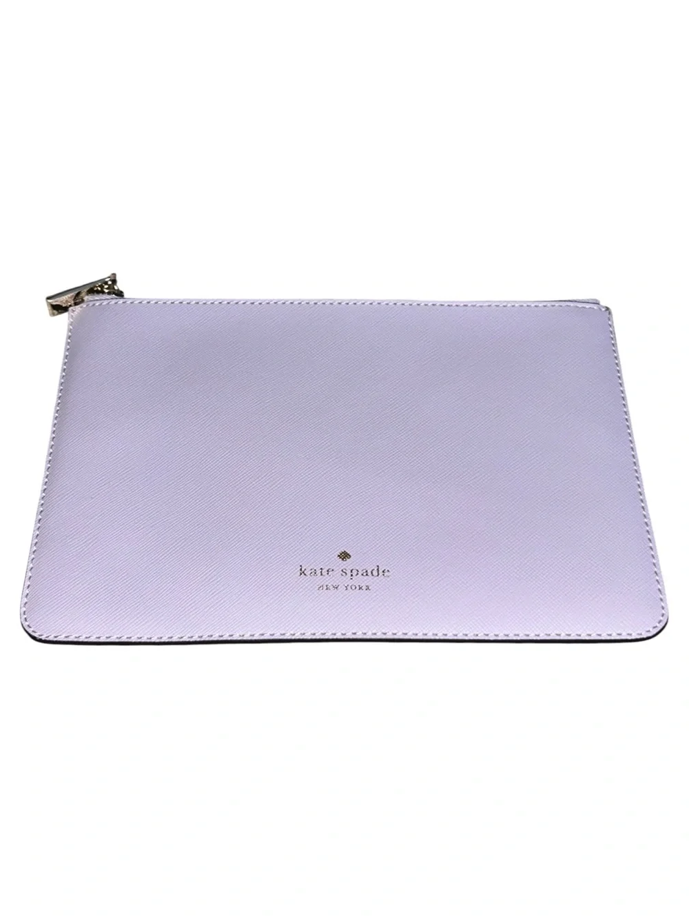 Kate Spade New York Lavender Lilac Saffiano Zip Pouch Clutch NWOT